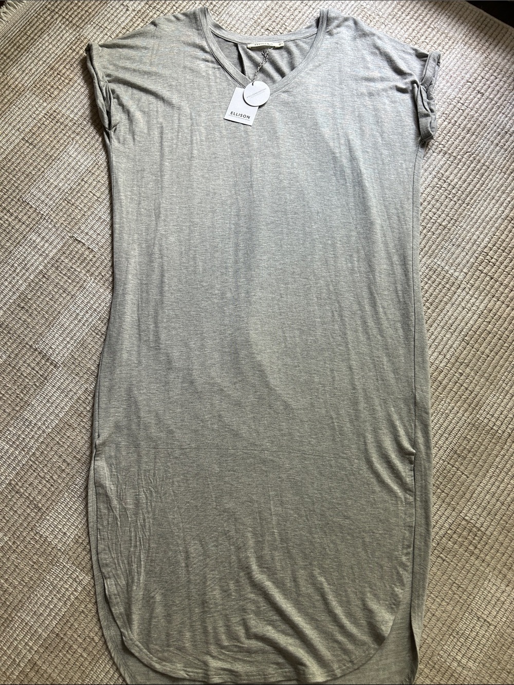 Ellison Light Heather Gray V-Neck everyday butter soft dress